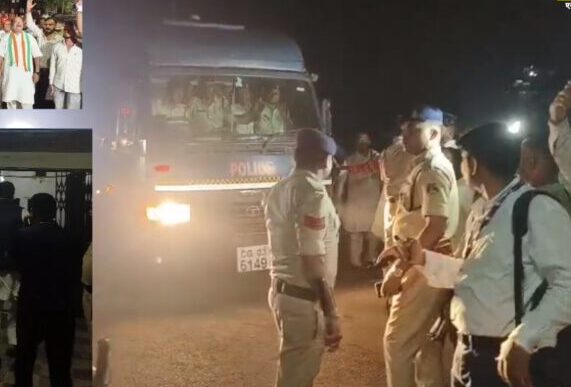 Police brought MLA Devendra Yadav to CJM court, clashes broke out between police and supporters at the court gate