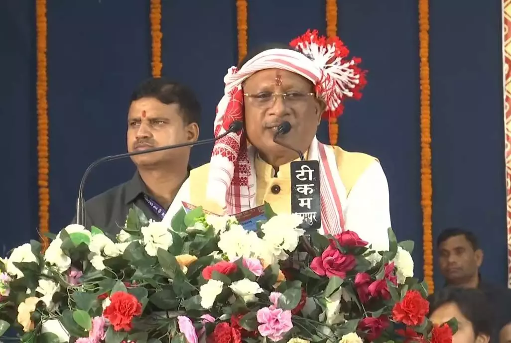 CM Sai participates in Karma Tihar, watch LIVE VIDEO…