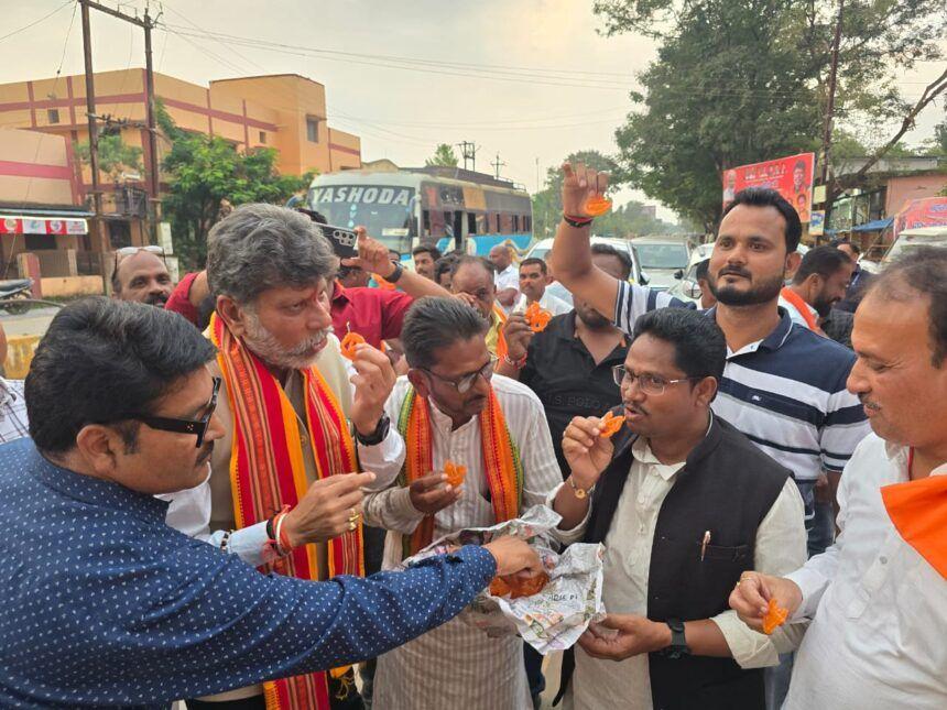 Chhattisgarh BJP celebrates Haryana’s victory all over the State .