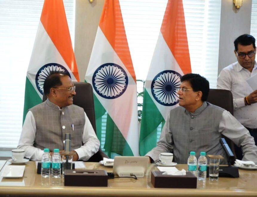 CM Vishnu Deo Sai held  a meeting with Union Minister Piyush Goyal, proposals for industrial development and investment in Chhattisgarh were discussed