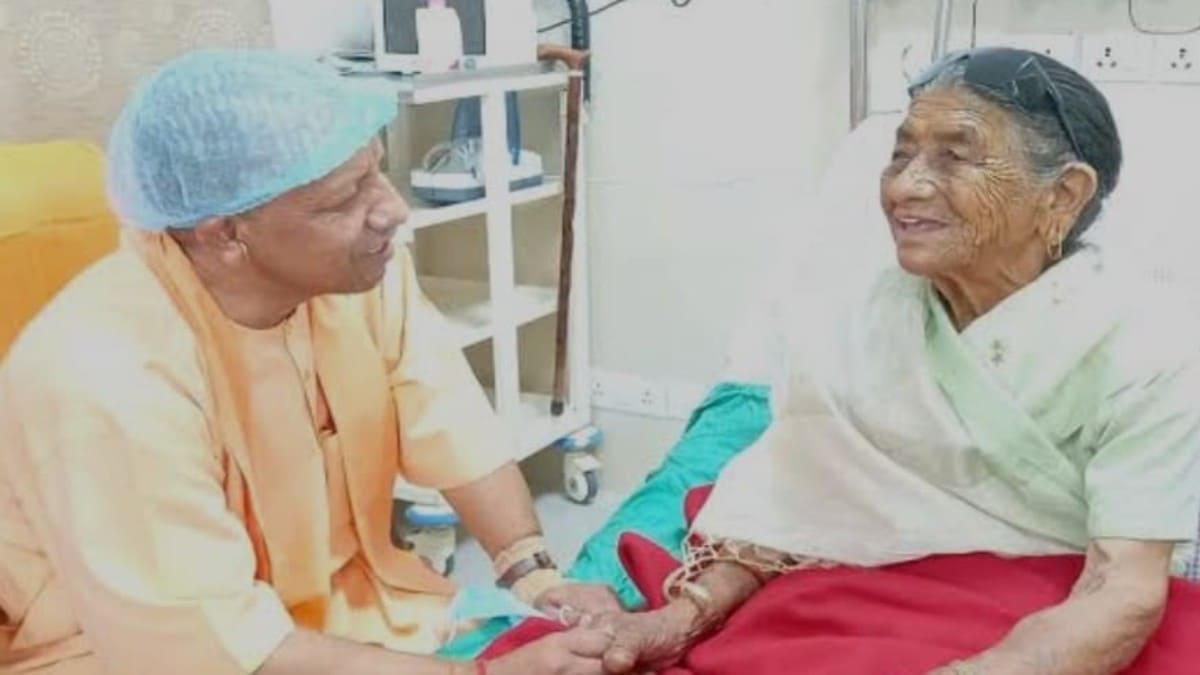 Uttar Pradesh  CM Yogi reaches the hospital to meet his  ailing mother, her treatment is going on at Jolly Grant Hospital, Dehradun .