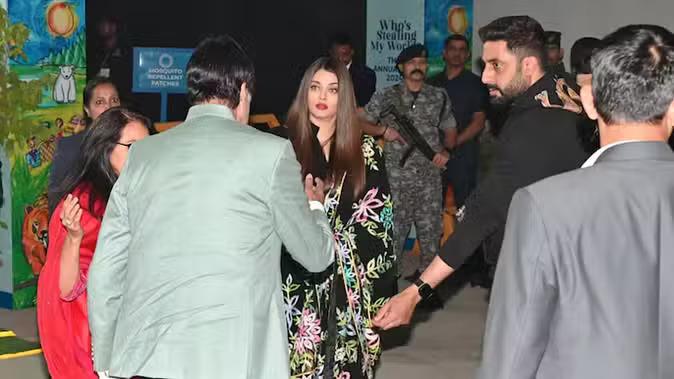 Abhishek-Aishwarya arrived with Amitabh in this special function, divorce rumors put to rest