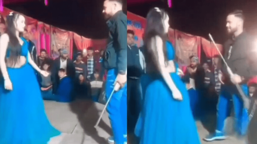 ‘Tamanche Pe Disco’ at birthday party, young man dances having gun in his hand, gets arrested