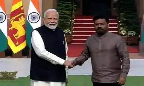 Sri Lankan President Anura Kumara Dissanayake meets P M Modi