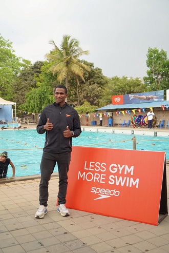 Sajan Prakash Inaugurates Speedo Gallery at Basavanagudi Aquatic Center