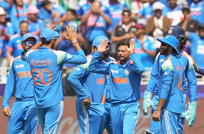 IND vs NZ Live Score: India needs to score 252 runs to become champion, Kuldeep and Varun took two wickets each