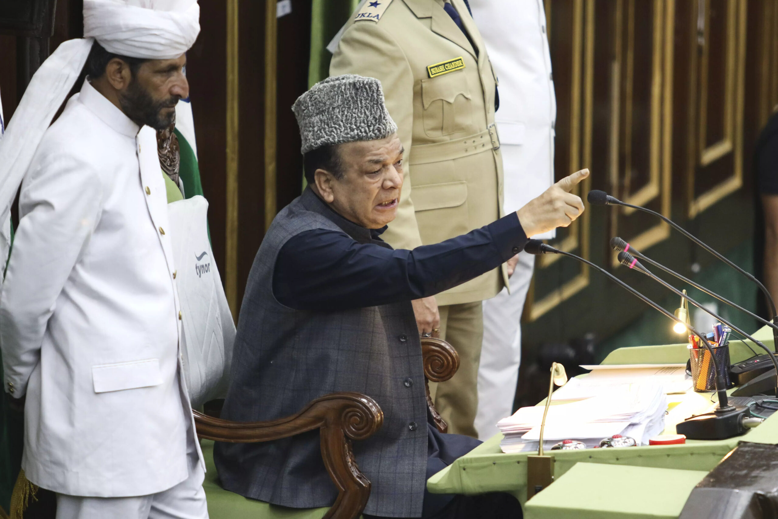 Chaos in JK Assembly over Waqf Act, PDP MLA marshalled out
