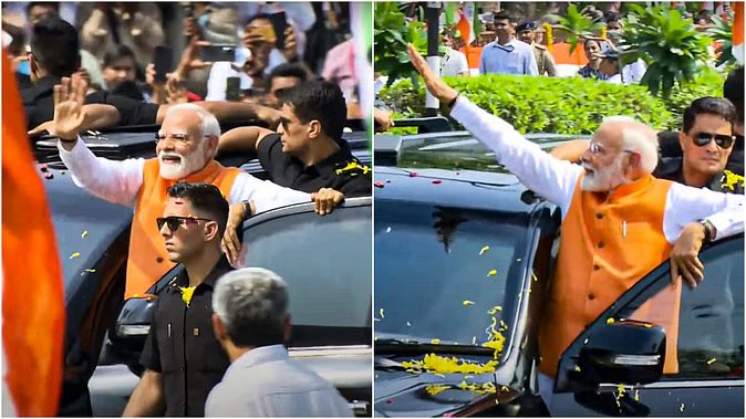PM Modi Gujarat Visit Live: PM Modi’s roadshow in Vadodara; Colonel Sofia Qureshi’s family showered flowers on  him