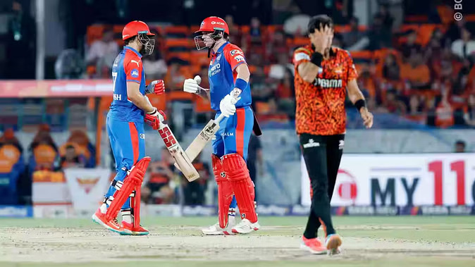 SRH vs DC Live Score: Match stopped due to rain, Delhi set a target of 134 runs for Hyderabad