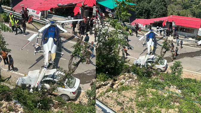 Emergency landing of helicopter on highway: Flight was for Kedarnath Dham, passengers’ lives were saved due to prudence