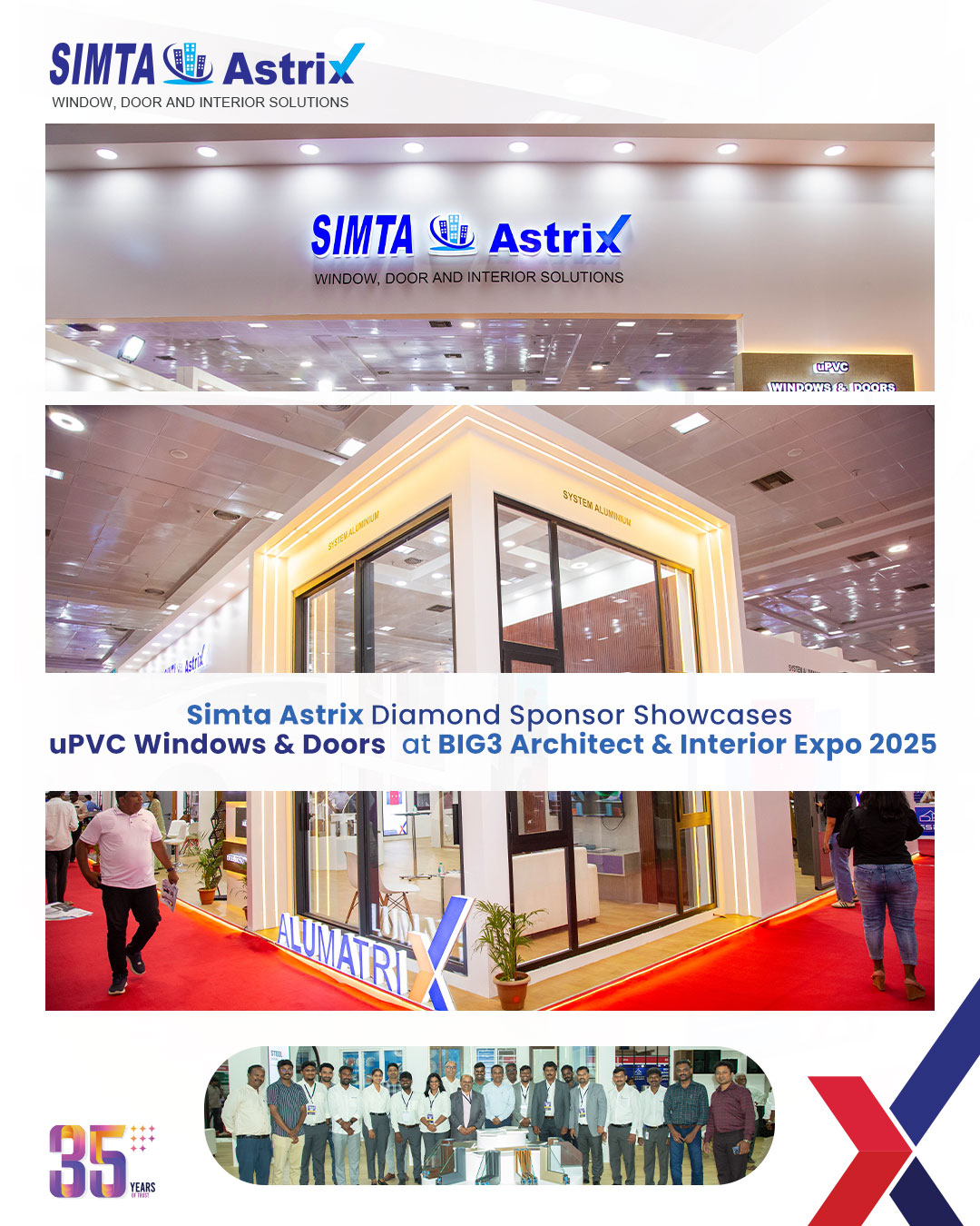 Simta Astrix (Diamond Sponsor) Showcases uPVC Windows & Doors at BIG3 Exhibitions 2025