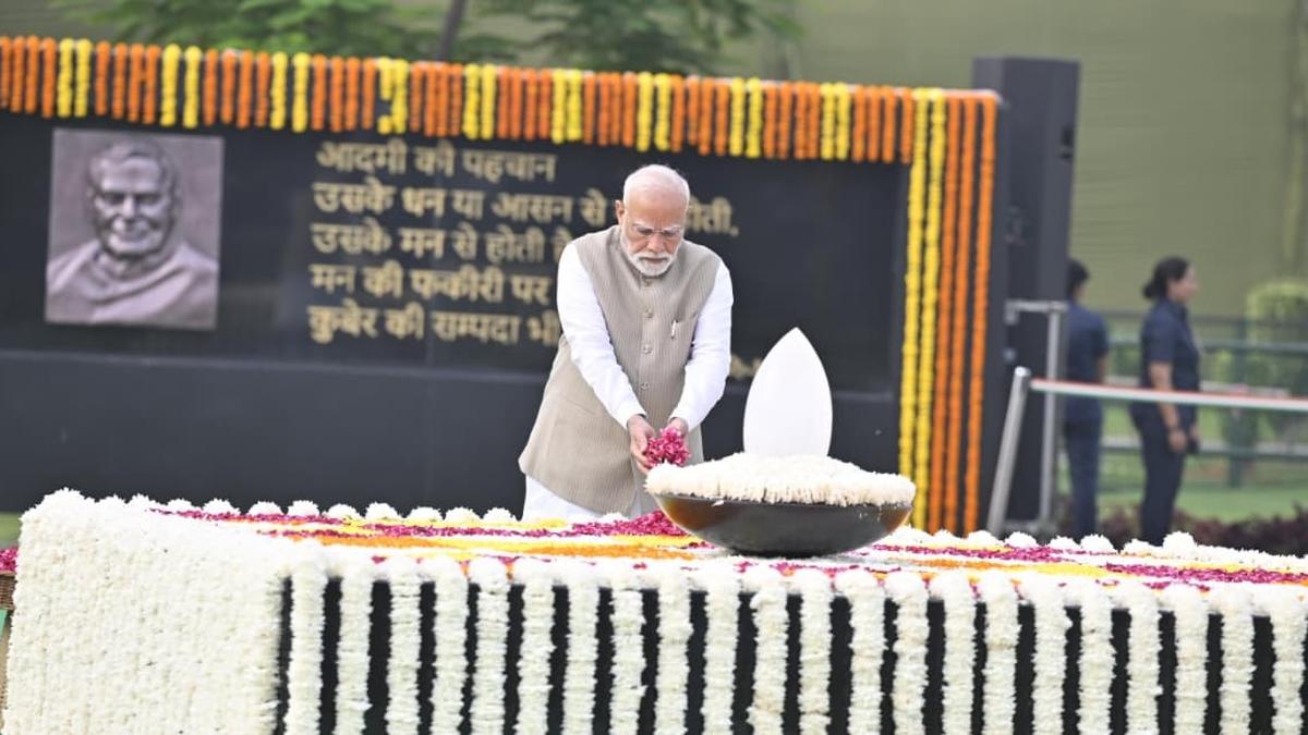 Vajpayee continues to inspire everyone in building developed, self-reliant India: PM Modi