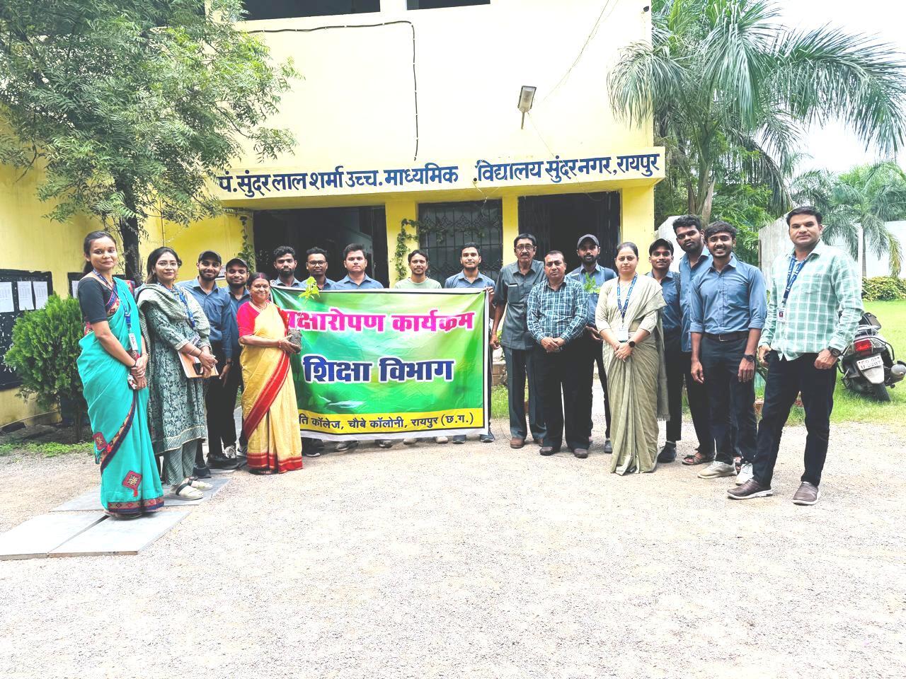 Pragati College spreads awareness about environmental Conservation among students through sapling plants “