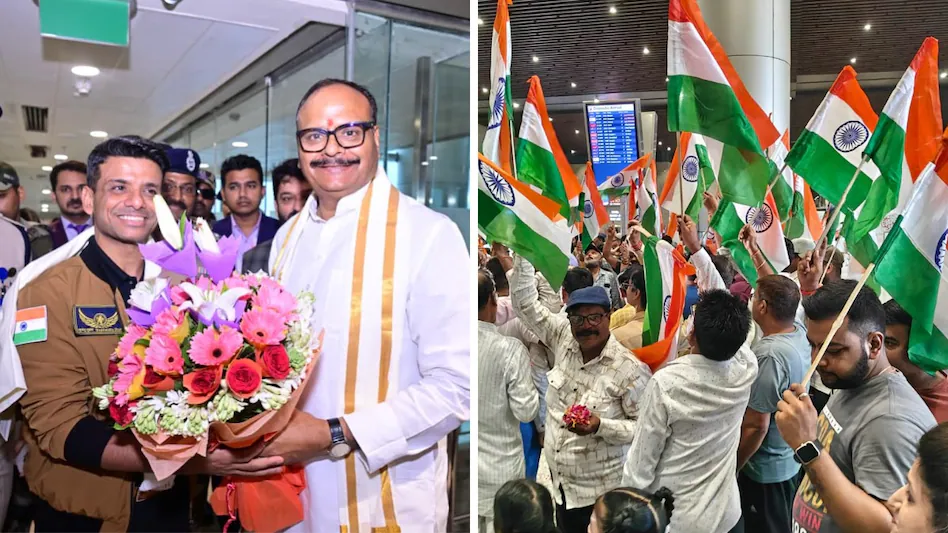 Lucknow thronged to welcome Shubhanshu who returned from the space station, tricolour in every hand, slogans of Bharat Mata Ki Jai echoed