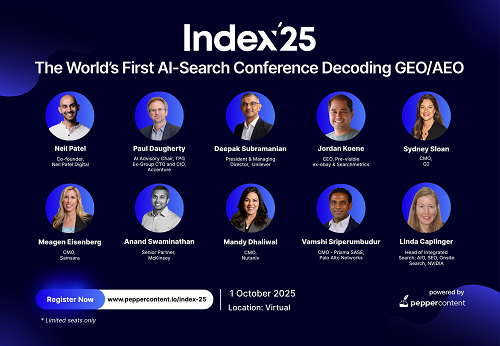 Pepper Content Unveils Index’25: The World’s First AI-Search Conference