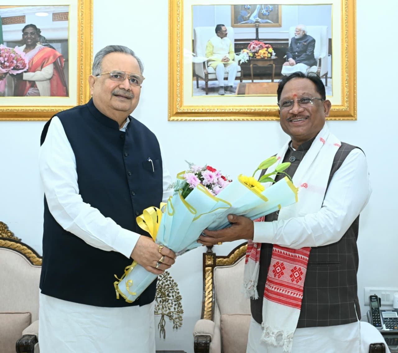 Speaker Dr. Raman Singh Invites Chief Minister Vishnu Deo Sai to the Inauguration of Chhattisgarh’s New Legislative Assembly Building