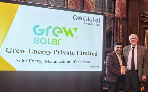 GREW Solar Wins 'Solar Energy Manufacturer of the Year 2025' at the Go Global Awards
