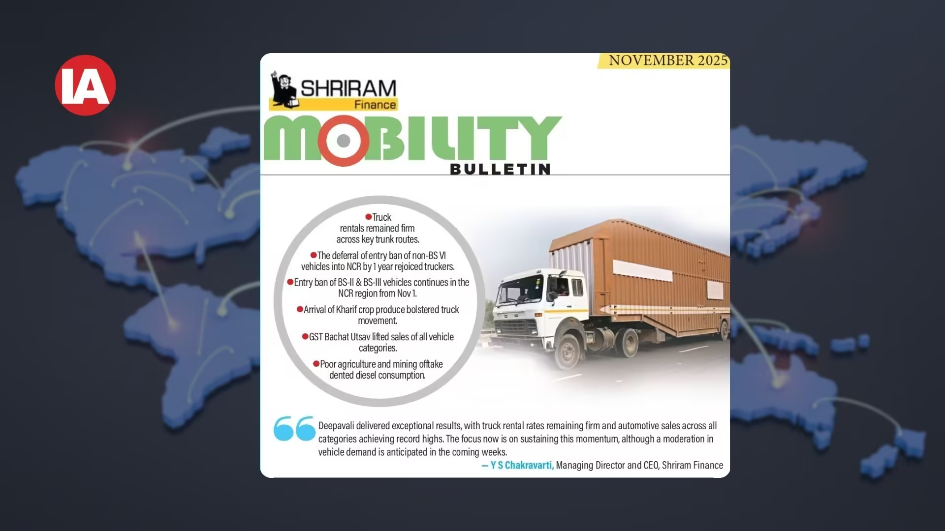 Deepavali Demand and GST Bachat Utsav Push Vehicle Sales to Record Highs: Shriram Mobility Bulletin