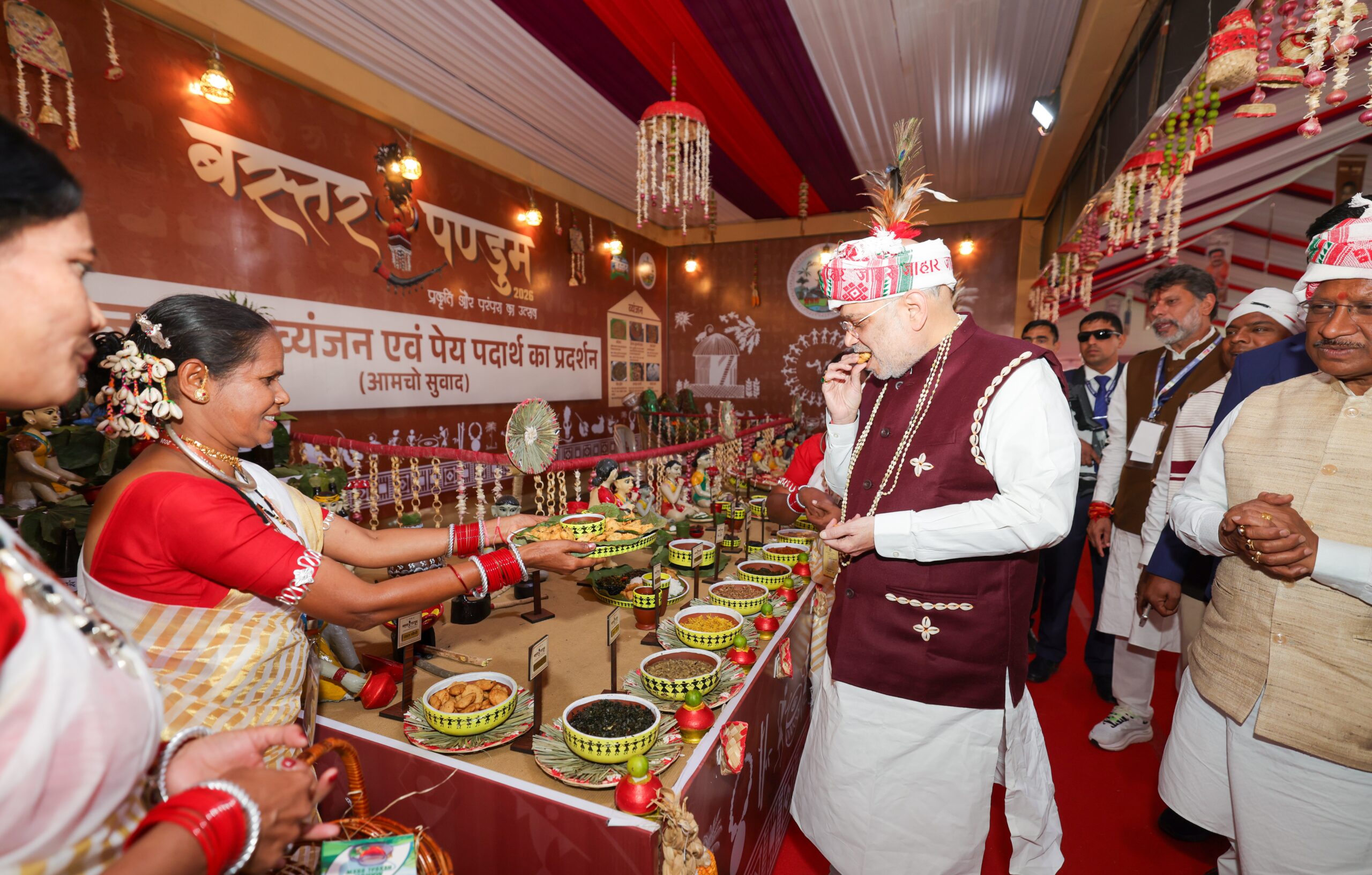 Union Home Minister  Amit Shah, attended the closing ceremony of Bastar Pandum 2026 in Chhattisgarh on Monday February 9