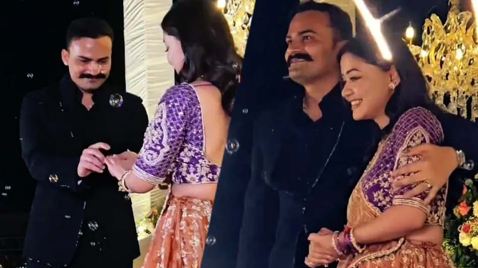 Sambhal SP (IPS) KK Bishnoi and IPS Anshika Hold Ring Ceremony: Watch Video and See Photos