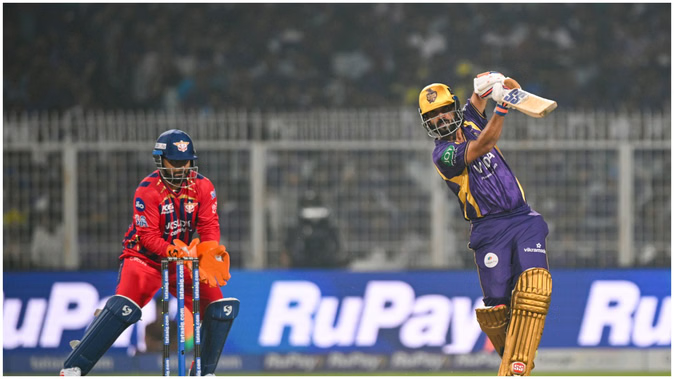 KKR vs LSG Live Score: Kolkata’s score nears 100; 70+ run partnership between Raghuvanshi and Rahane