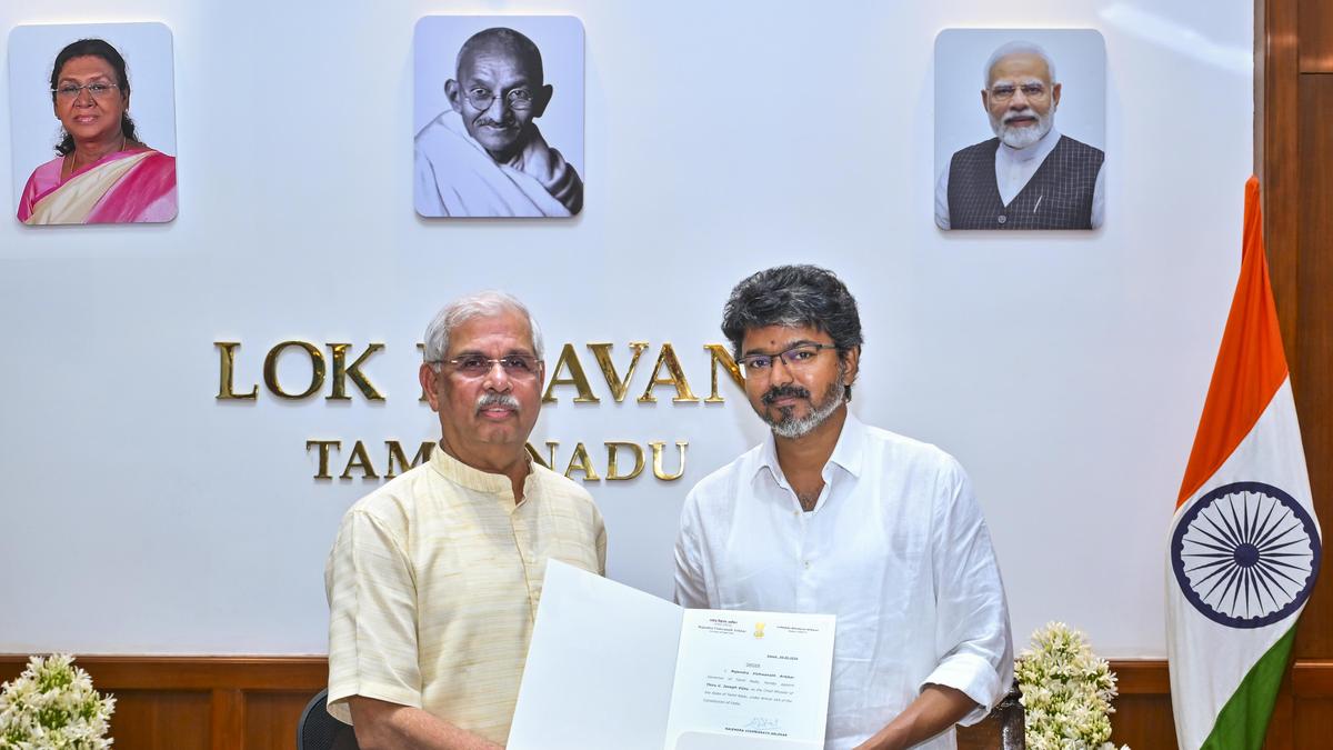 TVK president Vijay to be sworn in as Chief Minister on  today at 10; T.N. set for coalition government