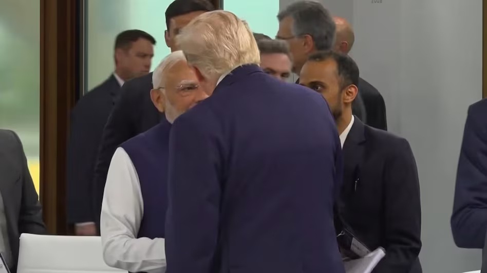 PM Modi and Donald Trump meet at G-7 after 16 months; they shook hands and sat together