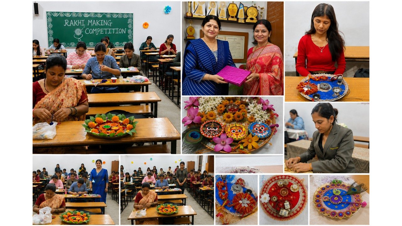 Creativity Meets Tradition at Pragati College Rakhi Making Competition