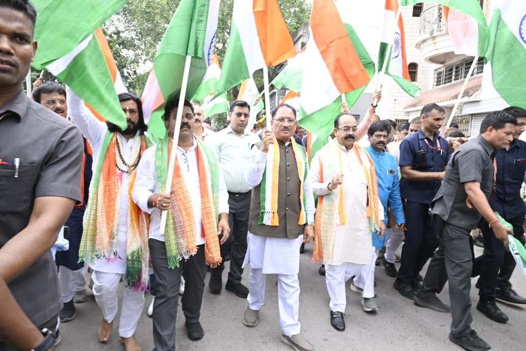 CM Vishnu Deo Sai Leads Tiranga Yatra as Raipur Rallies Around the Tricolour