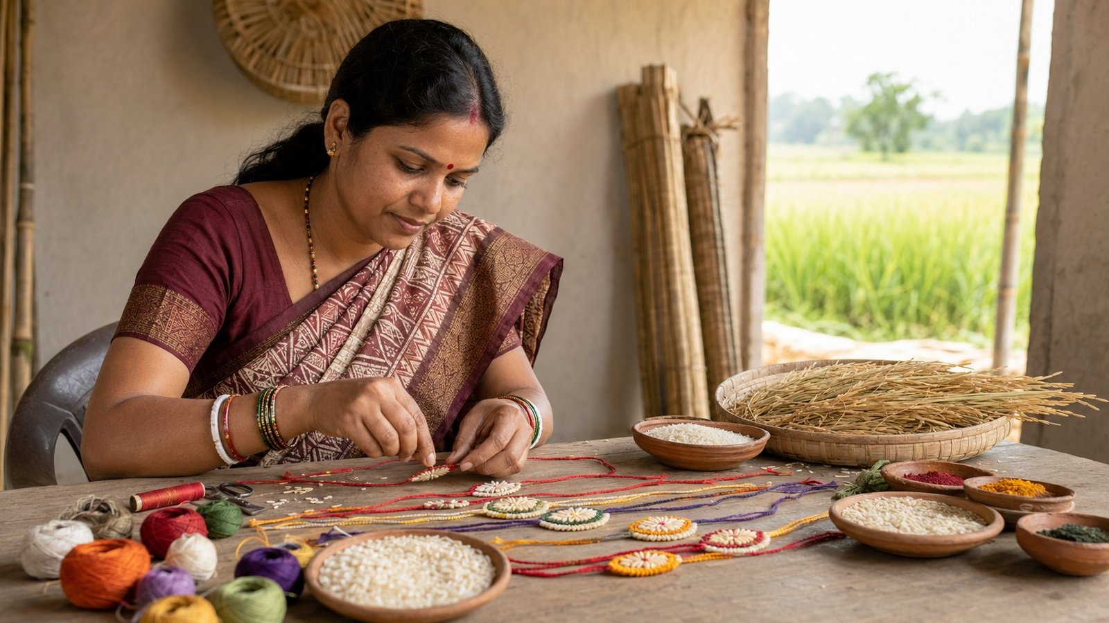 Vishnu Bhog Rice Rakhis: When ‘Vocal for Local’ Becomes a Celebration of Rural Creativity-By-Kumar Bahukhandi
