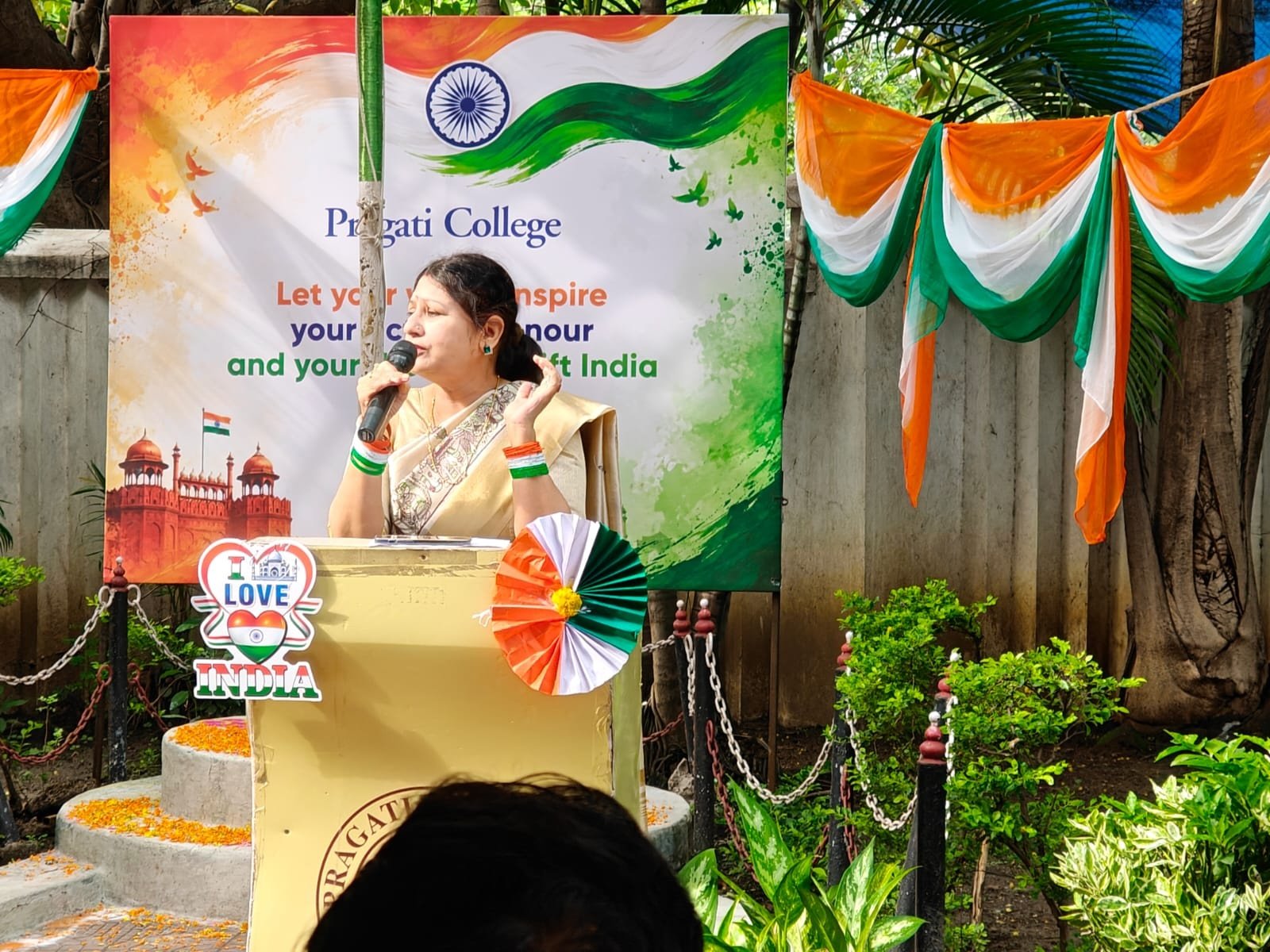 Pragati College Celebrates 80th Independence Day; Students Urged to Become Leaders, Not Followers