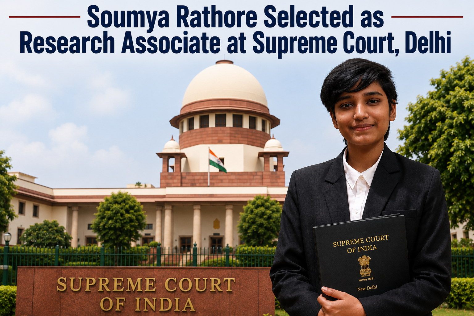 Soumya Rathore Selected as Research Associate at Supreme Court of India
