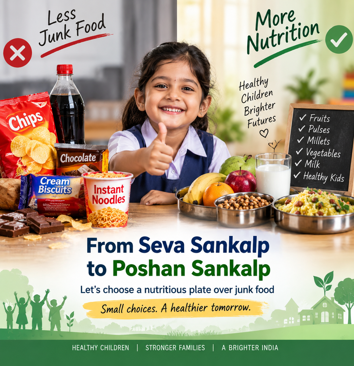 From Seva Sankalp to Poshan Sankalp: Cut Junk Food Spending, Put Nutrition on Children’s Plates
