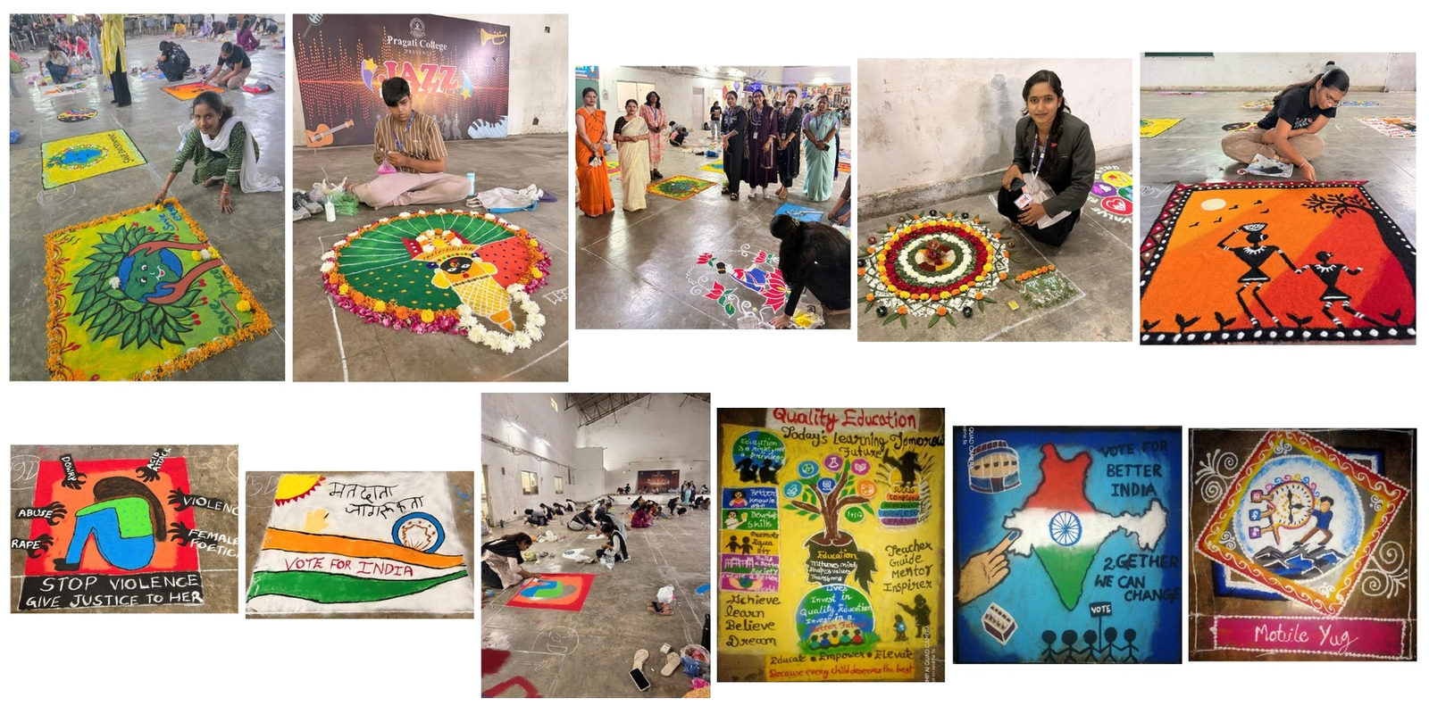 Pragati College Opens JAZZ 2026 with Rangoli Celebrating Art, Culture and Social Awareness