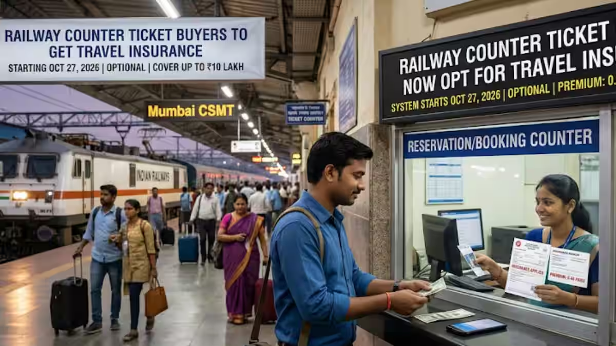Railways Extends 45-Paise Travel Insurance to Reservation Counter Bookings